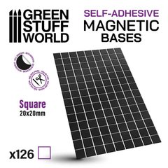 Клейкі магніти - квадрати 20х20 мм Green Stuff World 10848