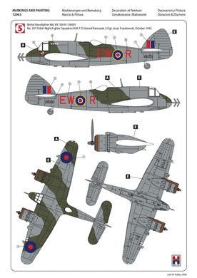 Збірна модель 1:72 літак Bristol Beaufighter Mk. VIF No. 307 Polish Hobby 2000 72003
