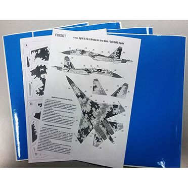 Decal 1/32 Su-27P Ukrainian Air Force, digital camouflage, part 2 (decals with masks) Foxbot 32-033A, In stock