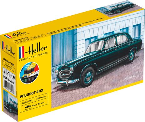 Сборная модель 1/43 автомобиль Peugeot 403 Стартовый набор Heller 56161