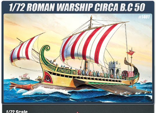 Збірна модель 1/72 римський бойовий корабель B.C.50 Roman Warship Academy 14207