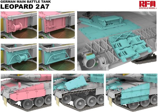 Сборная модель 1/35 Немецкий основной боевой танк Leopard 2A7 Rye Field Model 5108