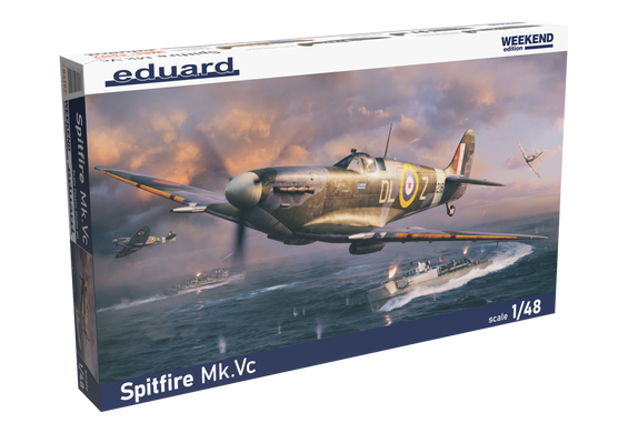 Сборная модель 1/48 винтовой самолет Spitfire Mk.Vc Weekend edition Eduard 84192