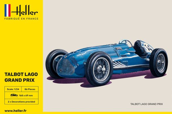 Сборная модель 1/24 автомобиль Talbot Lago Grand Prix Heller 80721