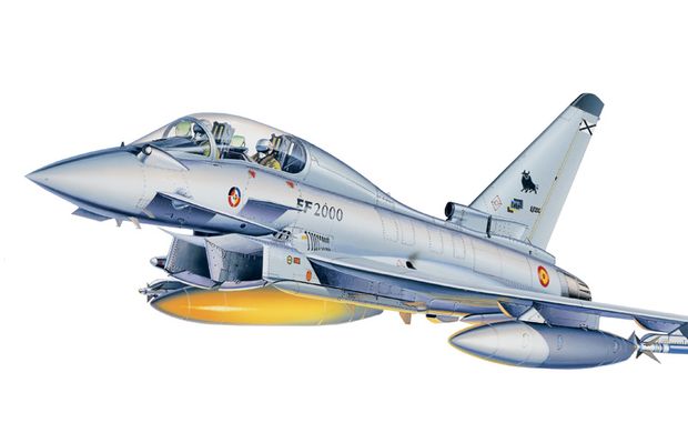 Збірна модель 1/72 літака EF-2000 Typhoon + фарби Italeri 72001