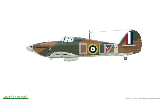 Сборная модель 1/72 винтовой самолет Hurricane Mk.I ProfiPack edition Eduard 7099