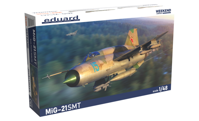 Assembled model 1/48 aircraft MiG-21SMT Weekend edition Eduard 84180