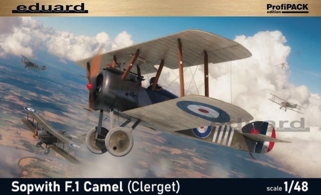 Prefab model 1/48 aircraft Sopwith F.1 Camel Clerget ProfiPack Eduard 82172