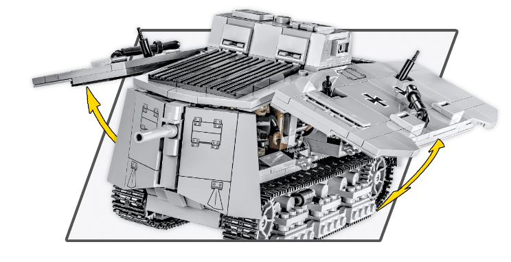 Учебный конструктор танк 1/35 STURMPANZERWAGEN A7V COBI 2989