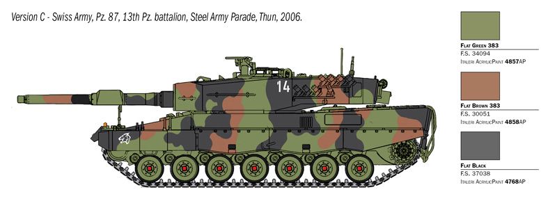 Збірна модель 1/35 танк "Леопард" Leopard 2A4 Italeri 6559