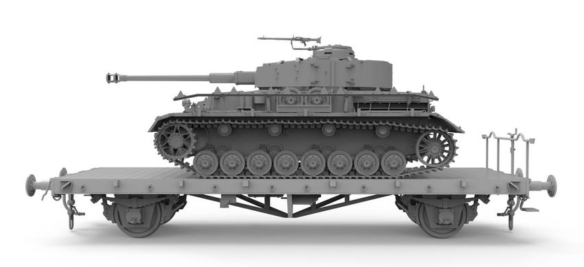 Сборная модель 1/35 танка PZ.Kpfw.Iv Ausf.J Early/MidRail Way Flatbed Ommr Border Model BT-025