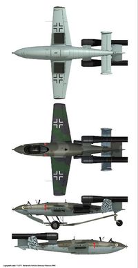 Assembled model 1/32 aircraft Junkers Ju EF-126 "Elli" / EF-127 "Walli" 3 in 1 Das Werk DW32001