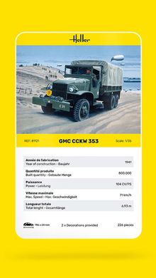 Сборная модель 1/35 военный грузовик Джимми GMC CCKW 353 Heller 81121