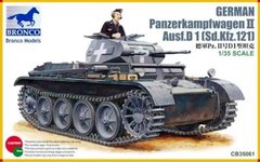 Assembled model 1/35 tank German Panzerkampfwagen II Ausf.D 1 (Sd.Kfz.121) Bronco CB35061