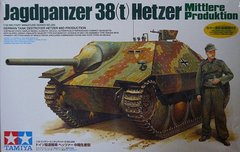 Assembled model of the German self-propelled gun Jagdpanzer 38 (t) Hetzer | 1:35 Tamiya 35285