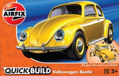 Сборная модель конструктор автомобильный VW Beetle Yellow Quickbuild Airfix J6023