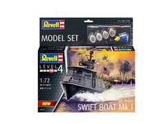 Assembled model 1/72 speed boat US Navy SWIFT BOAT Mk.I Model Set Revell 65176