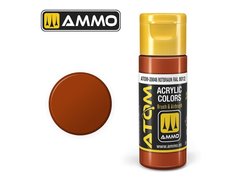 Acrylic paint ATOM Rotbraun RAL 8012 Ammo Mig 20046