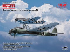 Assembled model 1/48 aircraft Mistel S1, German component training aviation complex 2 SV ICM 4810