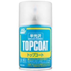 Лак напівглянцевий аерозольний Mr. Top Coat Semi-Gloss Spray (88 ml) B-502 Mr.Hobby B-502