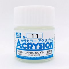 Акриловая краска Acrysion (N) Flat White Mr.Hobby N011