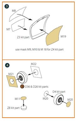 Маска 1/72 "kabuki paper" OV-1B Mohawk Clear Prop CPA72128, В наявності