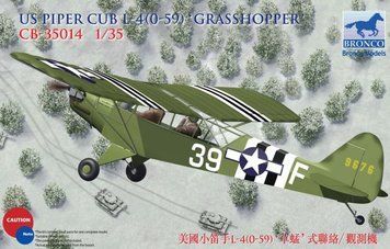 Сборная модель 1:35 самолет Piper Cub L4 "Grasshopper" Bronco CB35014