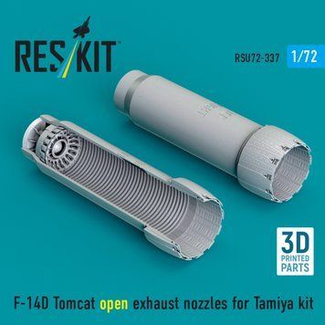 Масштабная модель 1:72 открытые выхлопные сопла F-14D Tomcat для набора Tamiya Reskit RSU72-0337.