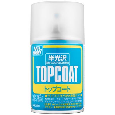 Лак полуглянцевый аэрозольный Mr. Top Coat Semi-Gloss Spray (88 ml) B-502 Mr.Hobby B-502