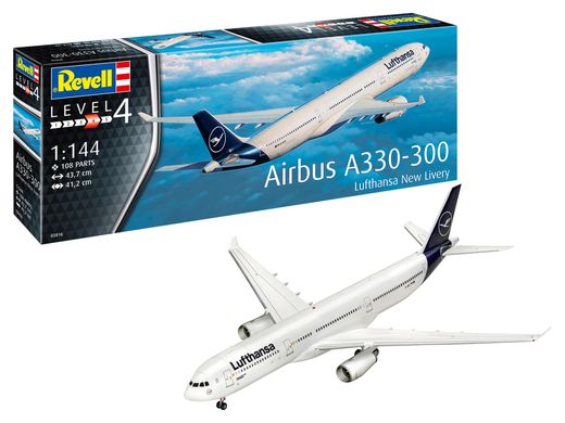 Сборная модель 1/144 авиалайнер Airbus A330-300 - Lufthansa "New Livery" Revell 03816