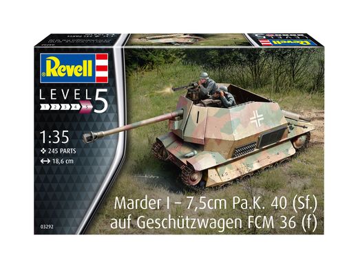 Збірна модель 1/35 винищувач танків Marder I on FCM 36 base Revell 03292