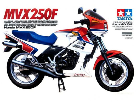 Збірна модель мотоцикла Honda MVX250F 1983 Tamiya 14023 1:12