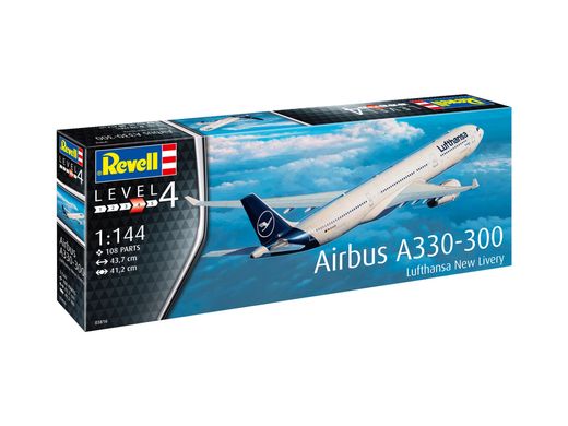 Сборная модель 1/144 авиалайнер Airbus A330-300 - Lufthansa "New Livery" Revell 03816