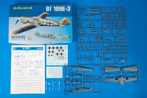 Збірна модель 1/48 літак Bf 109 E-3 Weekend Edition Eduard 84157