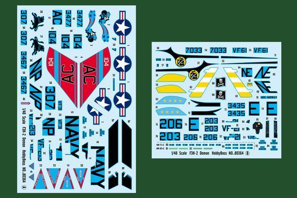 Сборная модель 1:48 самолет F3H-2 Demon Hobby Boss 80364