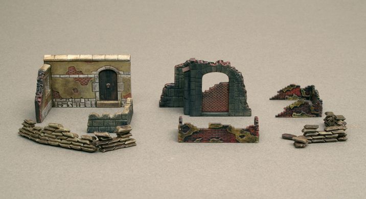 Збірна модель 1/72 стіни та руїни №2 Друга Світова Війна Italeri 6090