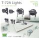 Scale model 1/35 light fittings and dry headlight grilles - for T-72A, T-72AV, T-72M1 T-Rex Studio TR35042, In stock
