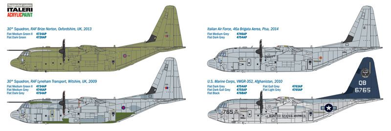 Сборная модель 1/48 самолет Lockheed Martin C-130J C5 Hercules Italeri 2746