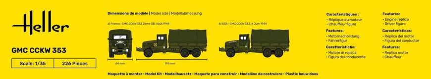 Збірна модель 1/35 військова вантажівка Джиммі GMC CCKW 353 Heller 81121