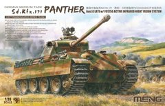 Assembled model 1/35 "Panther" Panther Ausf.G Late Meng Model TS-054