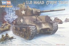 Assembled model 1/48 tank U.S. M4A3 (76W) Tank HobbyBoss 84805