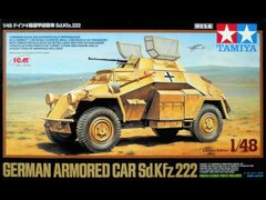 Збірна модель військового автомобіля German Armored Car Sd.Kfz. 222 Tamiya 89777 1:48