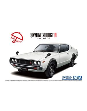 Збірна модель 1/24 автомобіля Nissan Skyline KPGC110, HT2000 GT-R, '73 Aoshima 05951