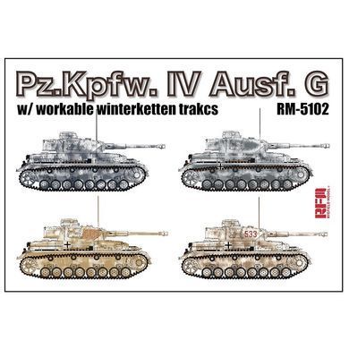 Збірна модель 1/35 середній танк Pz.Kpfw. IV Ausf. G з працездатними гусеницями WINTERKETTEN Rye Fie