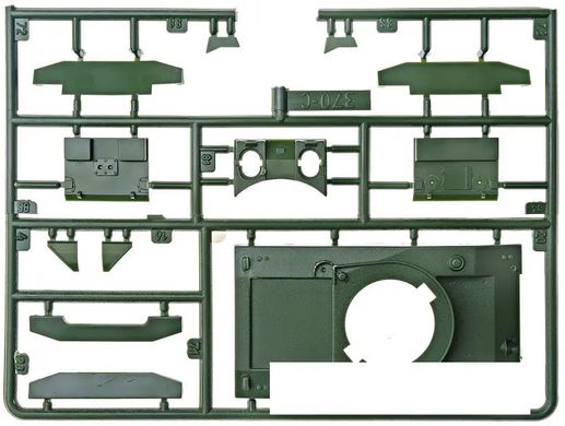 Сборная модель 1/72 Танк М4А2 с бульдозером UM 214