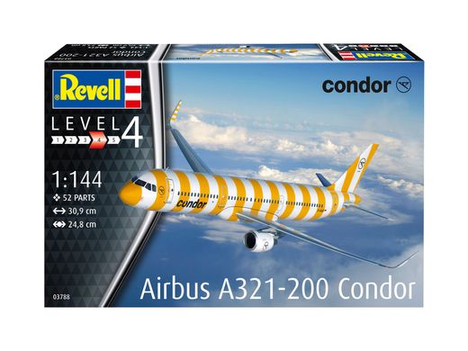 Збірна модель 1/144 авіалайнер Airbus A321-200 Condor Revell 03788