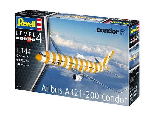 Збірна модель 1/144 авіалайнер Airbus A321-200 Condor Revell 03788