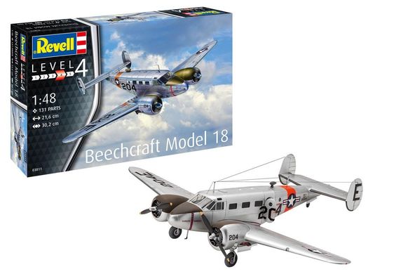 Збірна модель 1/48 літак Beechcraft Model 18 Revell 03811