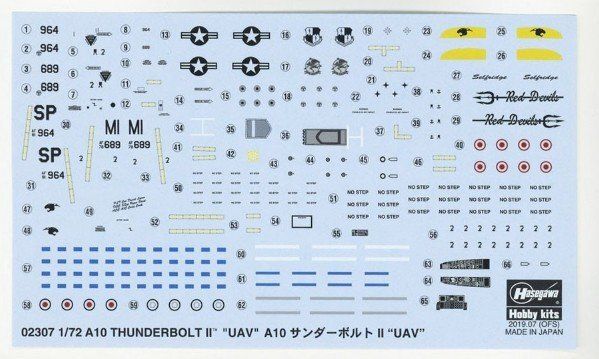 Збірна модель американський штурмовик A10 Thunderbolt II 'UAV' Hasegawa 02307