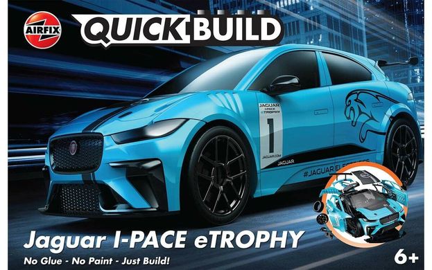 Сборная модель конструктор автомобиль Jaguar I-PACE eTROPHY Quickbuild Airfix J6033